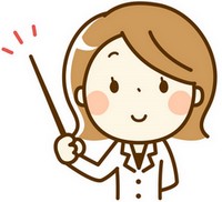 説明する女性