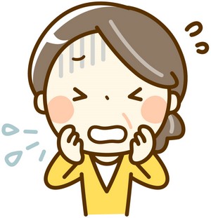 ひどい咳喘息の女性