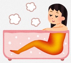 入浴する女性
